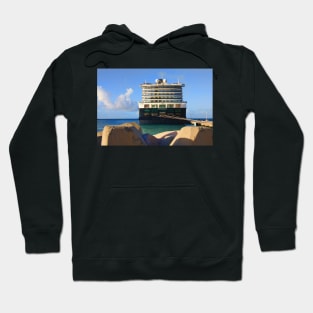 mv Koningsdam moored St. Maarten Hoodie